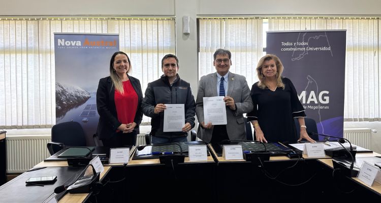 Nova Austral firma convenio con la UMAG para formación de capital humano acuícola